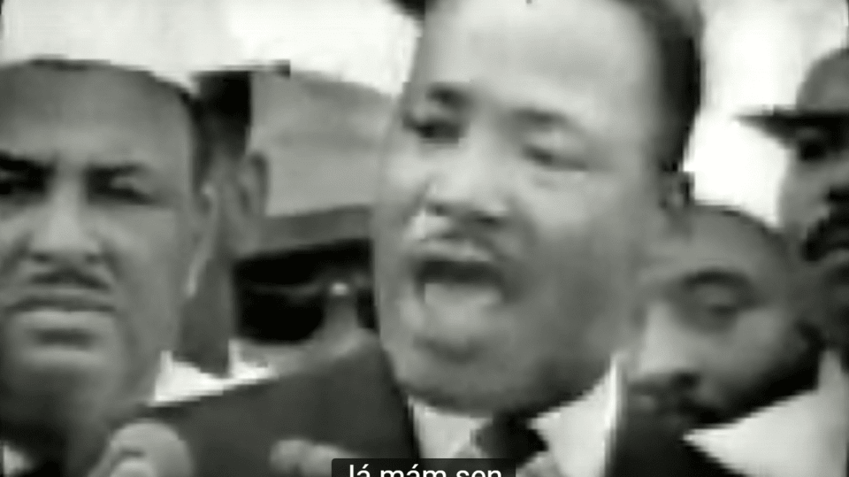 Martin Luther King během svého legendárního projevu